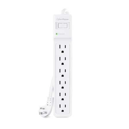 Cb Distributing Outlet Strip, Surge, 5-15R, 5-15P, 15 ft., White ST3768534
